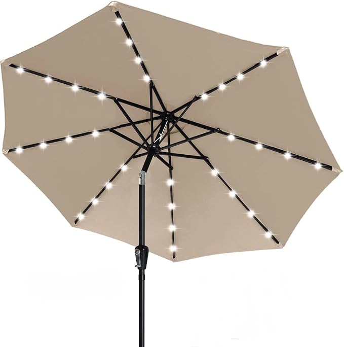 ABCCANOPY Durable Solar Led Patio Umbrellas by ABCCANOPY