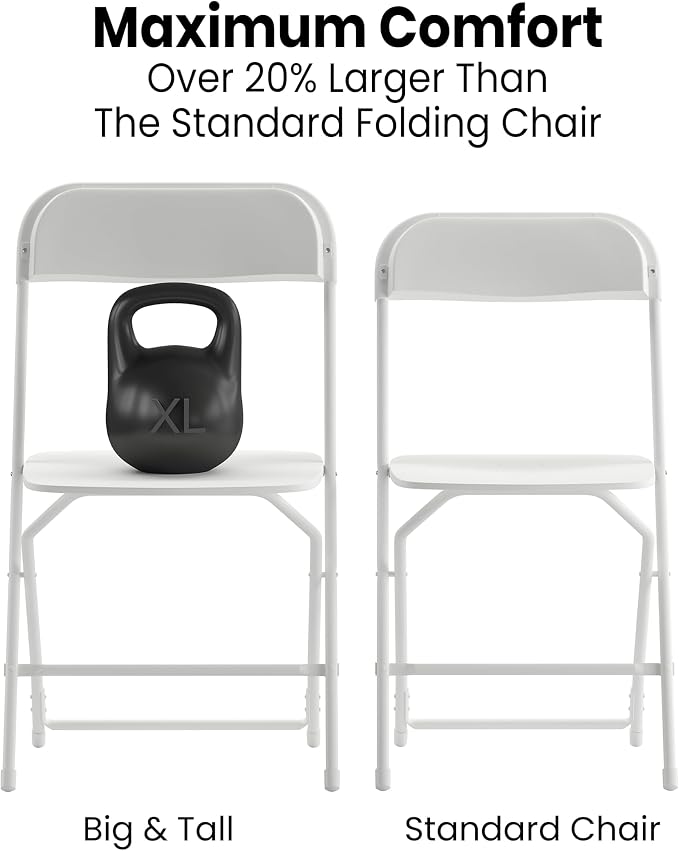 Flash Furniture Hercules Series Big & Tall Stackable Plastic Folding Chairs - Image 6