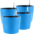 KINJOEK 4 Packs 7 Inch Self Watering Pot by KINJOEK