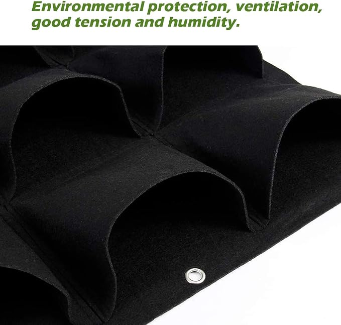Hanging Planting Grow Bags, 64 Pockets Hanging Vertical Wall Planter Wall - Image 4