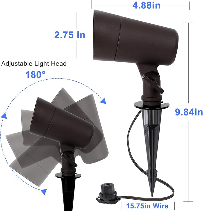 3CCT LED Landscape Lights with Connectors, 12V Low Voltage, 3000K/4000K/5000K - Image 2