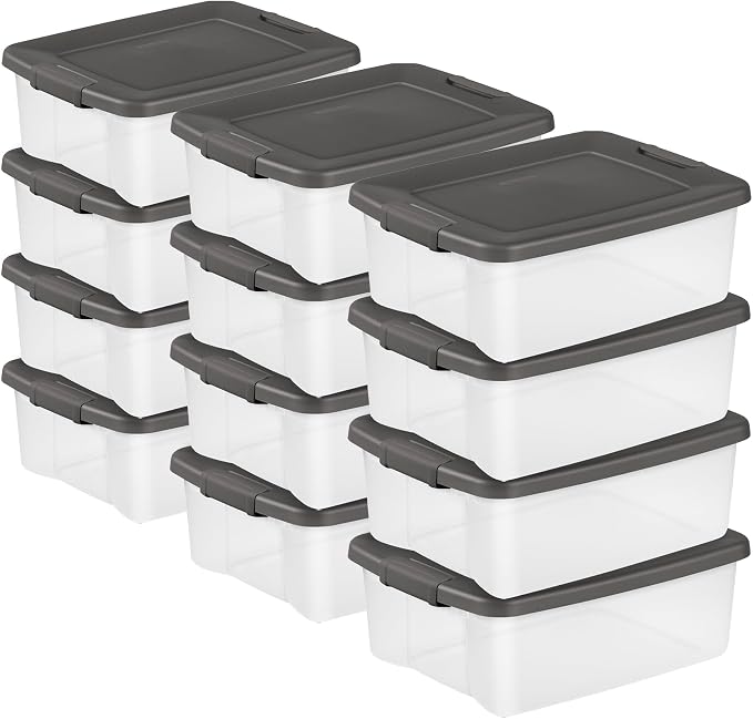 Sterilite 12-Pack ShelfTote, 25 Quart, and Office by Sterilite