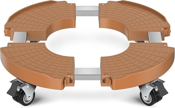 VANCASTLE Plant Caddy with Lockable Wheels Heavy Duty 450lbs Capacity, 15-22 by VANCASTLE
