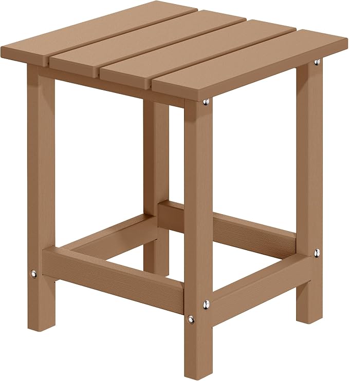 MUCHENGHY Adirondack Outdoor Side Table, 14.7" Patio Side Table Weather by MUCHENGHY
