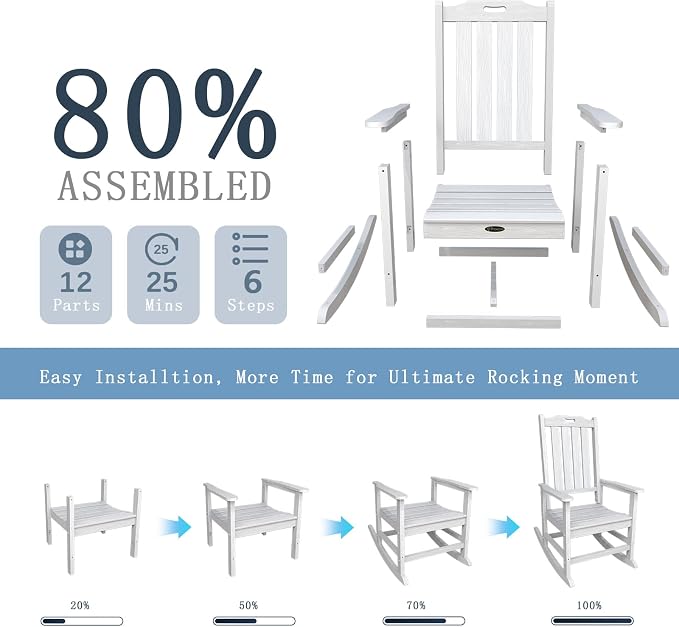 Oversized Rocking Chair, Outdoor Rocking Chair - Image 9