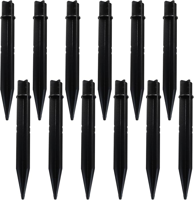 12 Pack 8.3 Inch ABS Ground Spikes by Bonsicoky