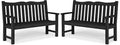 Stoog All-Weather Outdoor Benches Set of 2, Never Fade & Rust-Proof HIPS by Stoog