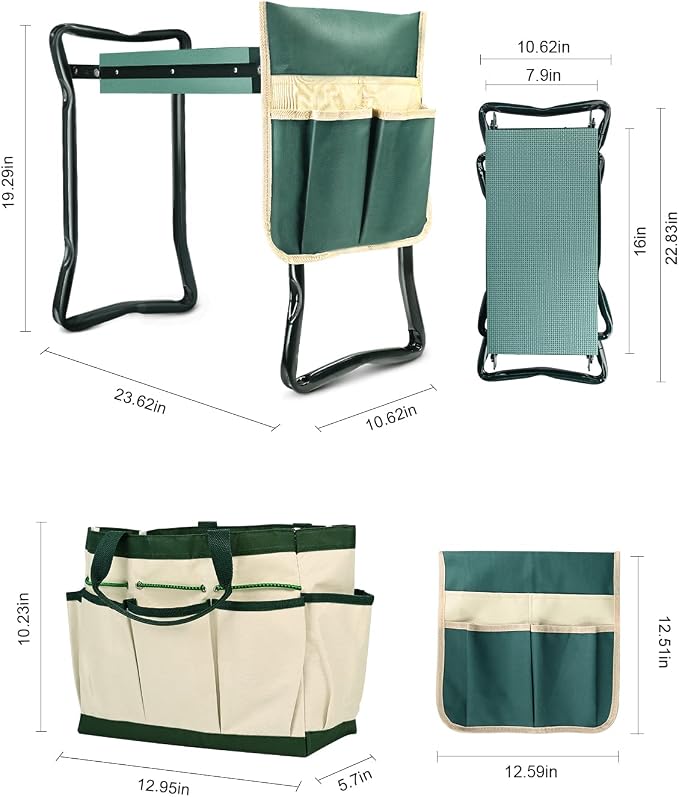 KVR Garden Bench for Kneeling and Sitting Foldable Garden Kneeler and Seat - Image 3