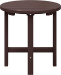 WestinTrends Dylan Adirondack Round Outdoor Side Table, Dark Brown by WestinTrends