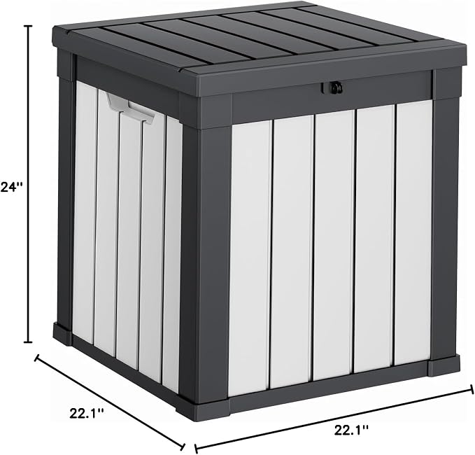 40 Gallon Resin Deck Box, Lockable Patio Outdoor Storage Box - Image 7