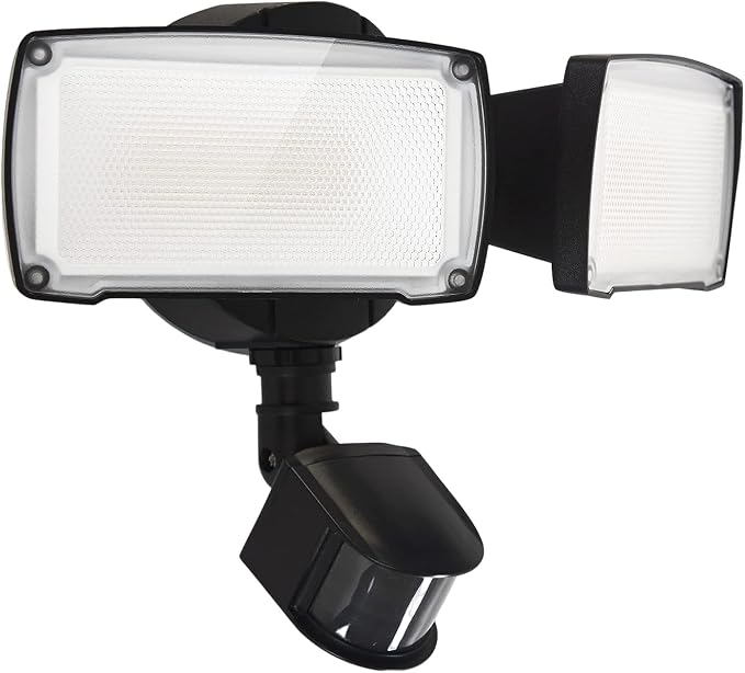 UME 19W LED Flood Light Motion Sensor Outdoor, 2 Adjustable Head, IP65 by UME
