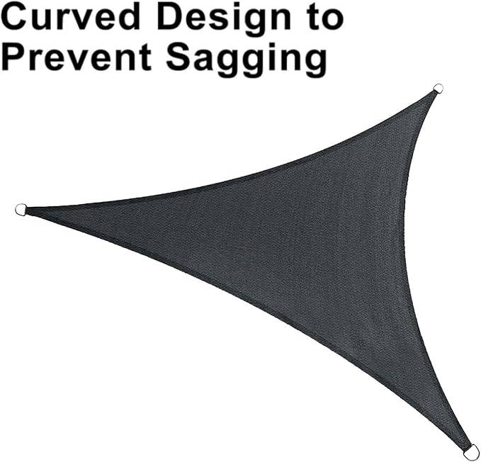 LOVE STORY Custom Size 12'x20'x23.3' Graphite Grey Sun Shade Sail Right - Image 6