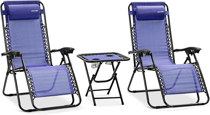 SereneLife Outdoor Zero Gravity Lounge Chair Set by SereneLife