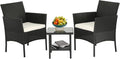 FDW Wicker Outdoor Furniture Patio Furniture Set of 3 Rattan Patio Chairs by FDW