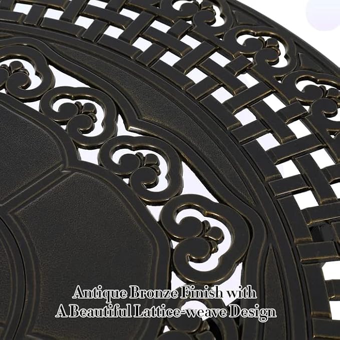 Patio Dining Table, Cast Aluminum Patio Table - Image 3
