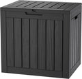 TARKARI 35 Gallon Lockable Resin Deck Box, Waterproof & UV-Resistant Outdoor by Home