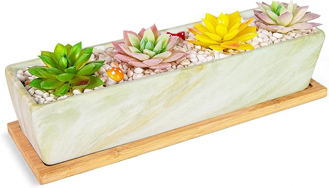 Succulent Pots - 12.1 Inch Large Succulent Pots by ARTKETTY