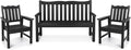 Stoog All-Weather Outdoor Bench & Chairs Set, 3-Piece Patio Furniture Set by Stoog