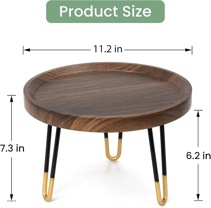 Plant Stand Indoor Outdoor, Mid Century Style Walnut Wood Color Plant Stand - Image 3