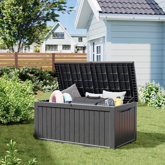 Outdoor Storage Box, Resin Deck Boxes Indoor and outdoor, Waterproof Storage - Image 5