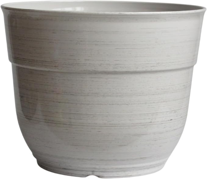 Garden Elements Indoor/Outdoor Glazed Brushed Happy Plastic Planter by GardenElements