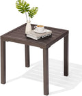 Crestlive Products Outdoor Side Table, Small Square Metal End Table Easy by CrestliveProducts