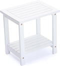 Outdoor Side Table, 2-Tier Acacia Wood End Table by AN68-Home-Clicknow