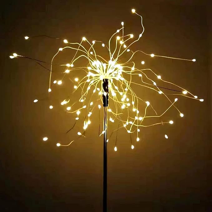 JJGoo Outdoor Solar Lights Firework, 2 Pack 120 LEDs Waterproof Solar Lights - Image 9