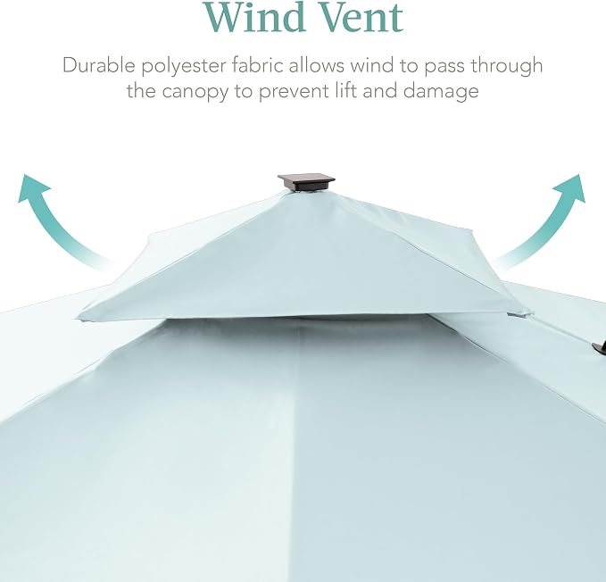 Best Choice Products 10x10ft Cantilever Patio Umbrella w/Base Included - Image 6