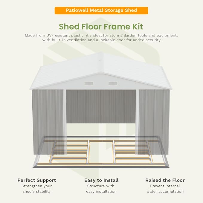Patiowell 10 x 12 FT Metal Storage Shed - Image 2