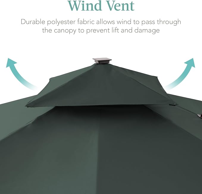 Best Choice Products 10x10ft Cantilever Patio Umbrella w/Base Included - Image 6