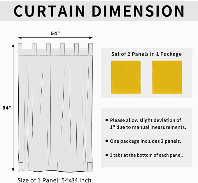 Easy-Going Outdoor Patio Curtains Detachable Tab Top Windproof Weatherproof - Image 6