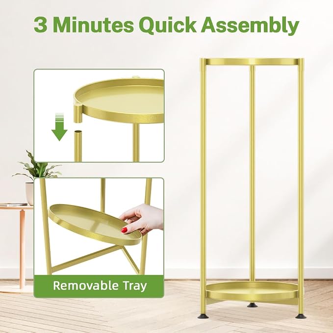 iDavosic.ly 2 Tier Corner Plant Stand Indoor, Tall Vertical Metal Flower Heavy - Image 5
