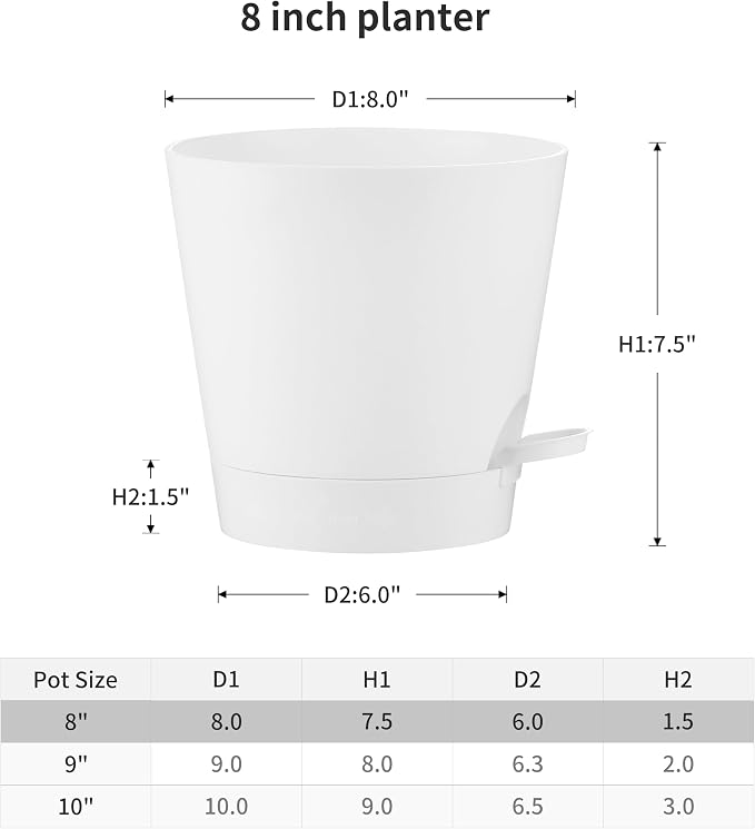 FaithLand 2-Pack 8 Inch Planter Pots - Image 2