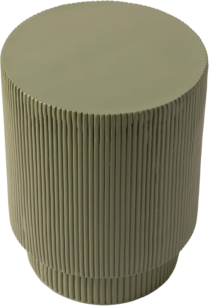LeisureMod Modern Side Table Round Fiberstone Top Accent End Table - Image 9