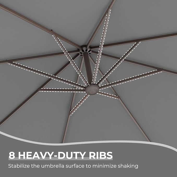Grand patio 10x10 FT Patio Cantilever Umbrella - Image 8