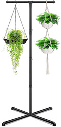 Plant Hanger Indoor, Hanging Plant Stand Heavy Duty Metal Standing Plant Hanger by OugeWood