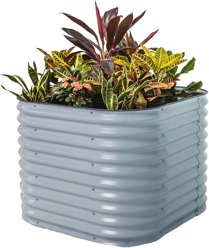 32" Extra Tall Raised Garden Bed Kits, 3.5 x 3.5 x 2.7ft Raised Planter Box by VegoGarden