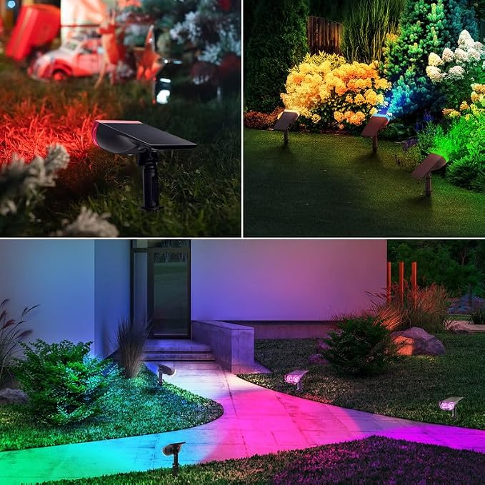 Linkind Solar Lights Outdoor Waterproof IP65, StarRay RGB Solar Spot Lights - Image 7