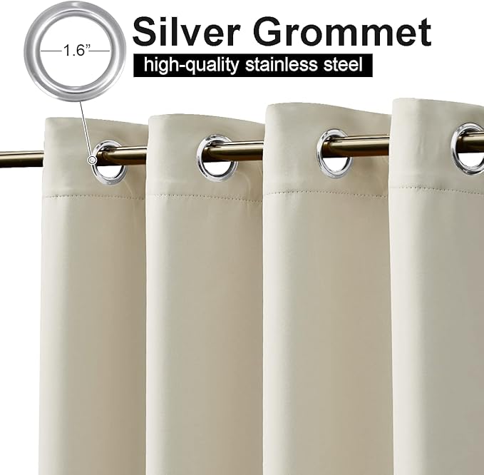 NICETOWN Outdoor Patio Curtain Windproof Double Grommets, Thermal Insulated - Image 2