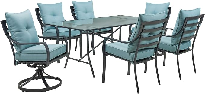 Hanover Lavallette 7-Piece Modern Outdoor Dining Set by Hanover