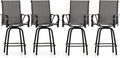 PHI VILLA Outdoor Swivel Bar Stools Set of 4, High Top Patio Bar Stools & Chairs by PHIVILLAThepioneerofcomfortablehouseholdsupplies