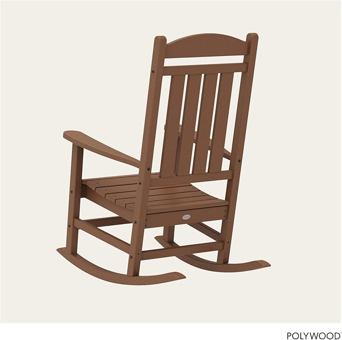 POLYWOOD Presidential Rocking Chair in Teak - Image 4
