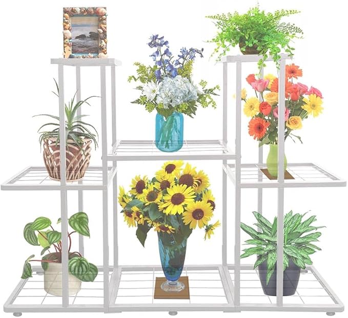MTB Garden 3 Tier 8 Potted Metal Large Plant Stand by MTBGarden