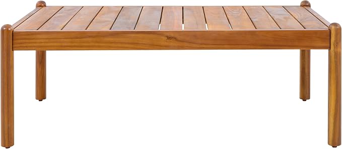 Christopher Knight Home Lenor Patio Acacia Wood Coffee Table, Solid Wood - Image 11