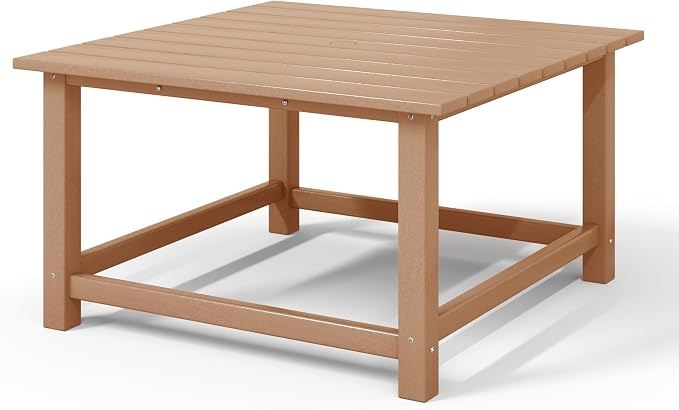 WestinTrends Malibu Low Outdoor HDPE Square Patio Coffee Table - Image 9