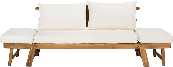 Safavieh PAT6745A Outdoor Collection Tandra Grey Modern Contemporary Daybed Day by SAFAVIEH