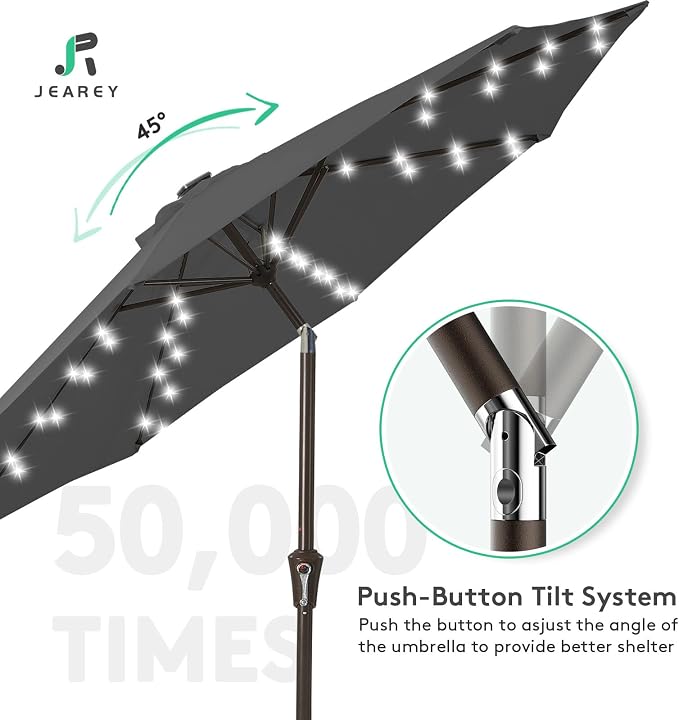 JEAREY 9FT Outdoor Patio Umbrella - Image 4