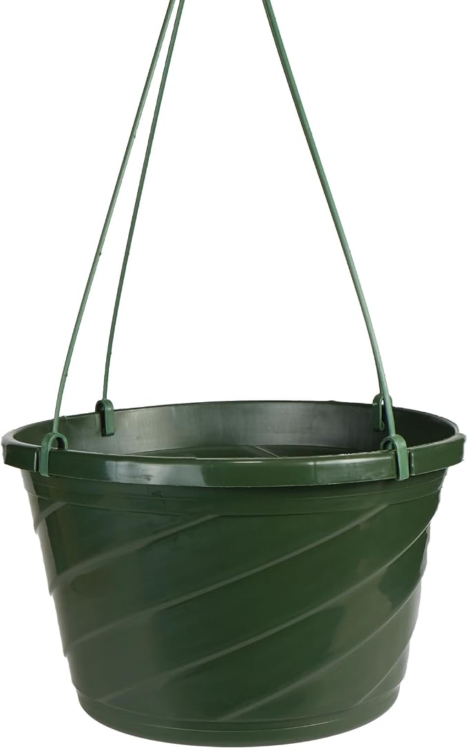 The HC Companies Euro Hanging Basket Planter Decorative 10-Inch Large Plastic by TheHCCompanies