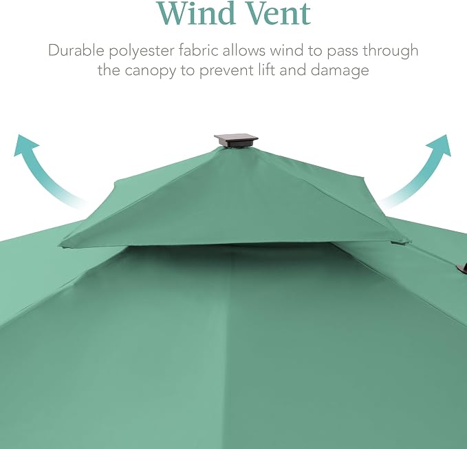 Best Choice Products 10x10ft Cantilever Patio Umbrella w/Base Included - Image 6
